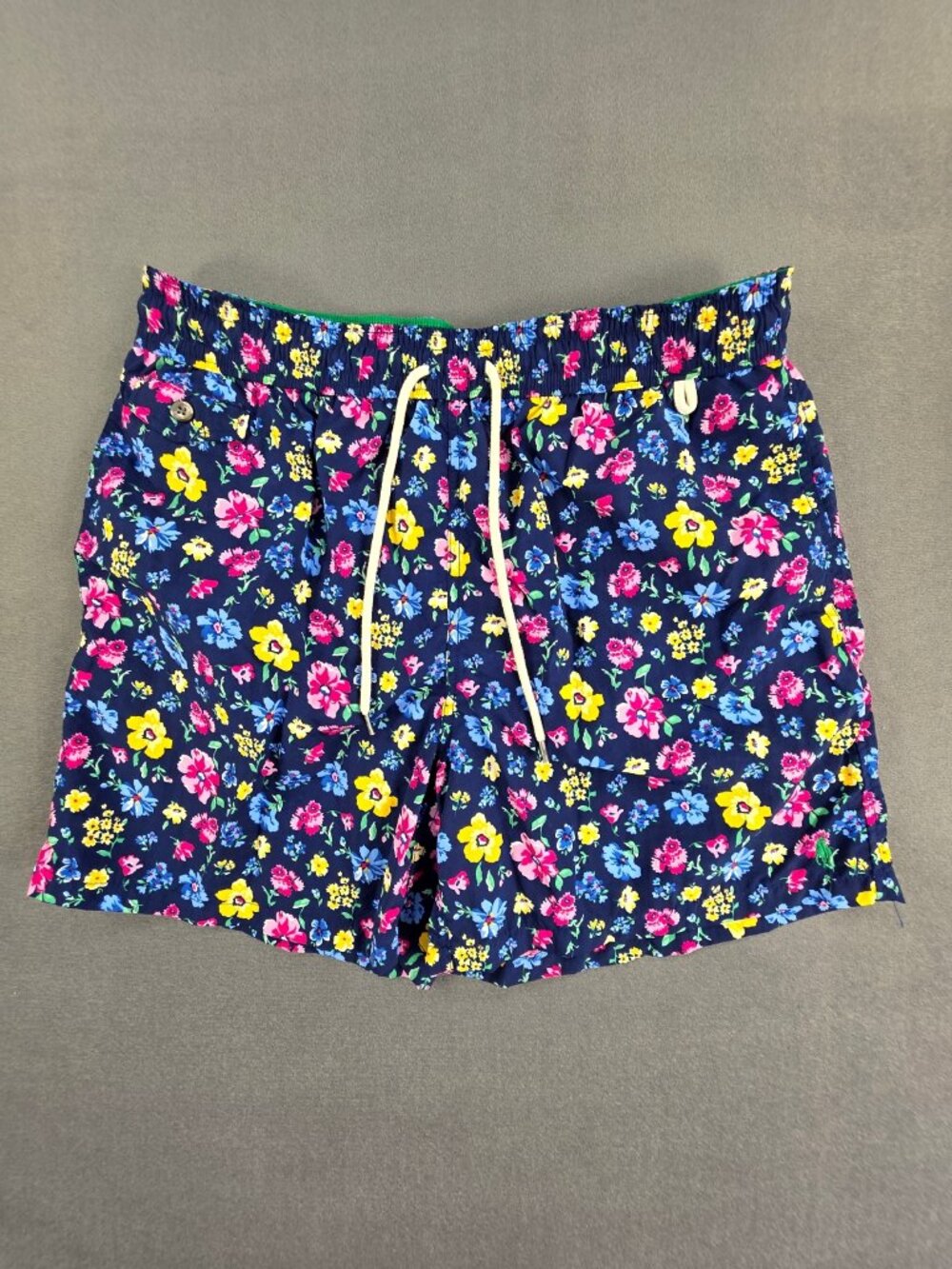 Polo Ralph Lauren Men's Swim Trunks XL Navy Floral 5" Inseam
